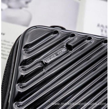 Hard shell small bag diagonal shoulder bag suitcase portable PC cosmetic bag mini storage bag